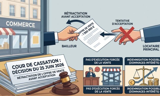 Mon propriétaire peut-il se rétracter de son offre de vente de local commercial avant mon acceptation ?